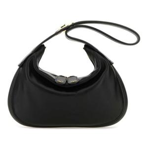 발렌티노 블랙 나파 가죽 스몰 고호보 숄더 백 4W0B0N54ZFJ 0NO