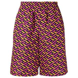 26 SS 베르사체 르 그레카 프린트 밴딩 웨이스트 쇼츠 10024761A04992 TP432264928