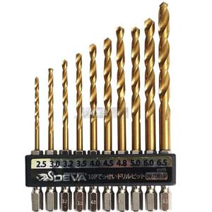 DEVA 철드릴비트세트 TDB10P/ 철기리 HSS기리