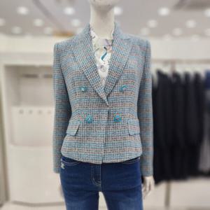 [조이너스]여성 정장 24신상 트위드  A라인 더블 자켓 브랜드 JE