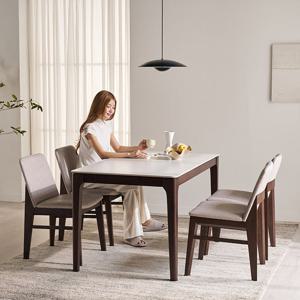 삼익가구 모렌느 포세린 통세라믹 4인용 원목 1400 식탁세트(의자4)