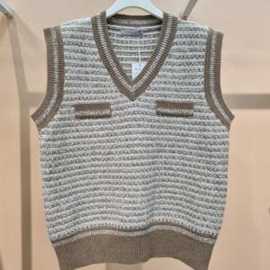 라티움 HC34 신축성좋은 트위드제질느낌 브이넥 니트베스트 T2541vt01