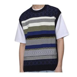 [본(정장)]남성 S/S 멀티블록 니트 베스트 네이비 BN3SSW833NY