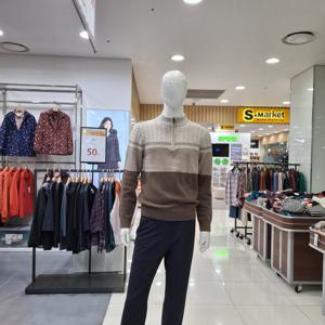 [피에이티]울혼방 컬러블럭 하프넥 스웨터  1L73401-US