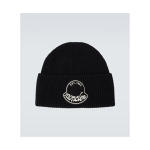 몽클레어 로고 리브 니트 버진 울 비니  P01068418