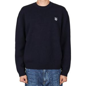 메종키츠네 25FW 남성 폭스헤드 울 니트 클래식네이비 PM00817KT1180 0413