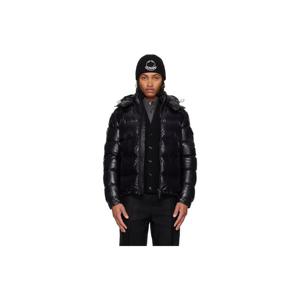 몽클레어 패딩 블랙 마야 후드 쇼트 다운 재킷 252111M178107