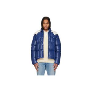 몽클레어 패딩 블루 세르판토 후드 쇼트 다운 재킷 252111M178023