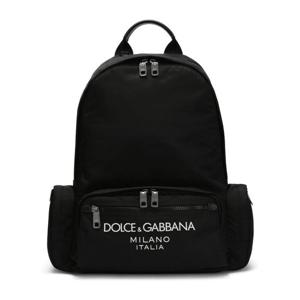 돌체앤가바나 로고 프린트 더블 지퍼 탑 핸들 백팩 BM2197AG182