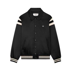 셀린느 사틴 트리옹프 테디 자켓 블랙 2W88C453Z 38NO