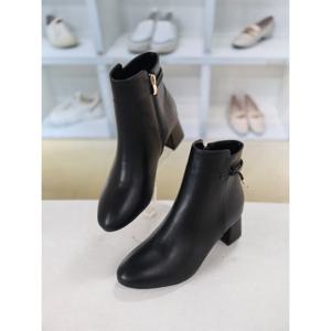 [코디엘루]심플 미들힐 기모안감 숏 앵클 부츠 5cm CDMD500994-1