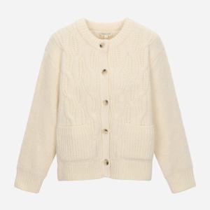 [써스데이아일랜드]케이블 라운드넥 니트 가디건 T258MCD246W