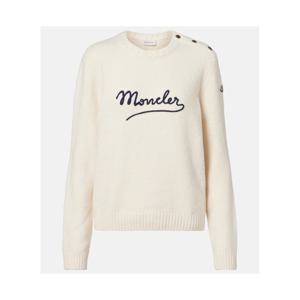 몽클레어 엠브로이더리 로고 코튼 블렌드 스웨터 P01127263