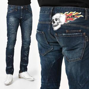 필립플레인 스컬 온 파이어 밀라노컷 진 진블루 MDT2215 PDE004N 08CR