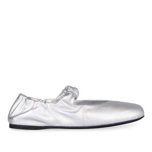 미우미우 실버 가죽 슬립온 발레리나 5F340EFD005X20 F0118