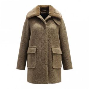 [페이지플린]퍼카라 탈부착 울 하프코트 F5DCT005