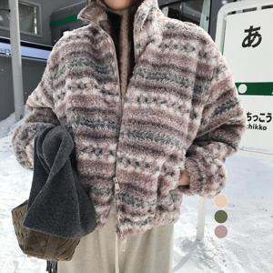 ATMARK (77까지)에스닉패턴플리스집업점퍼_AE59JP020G