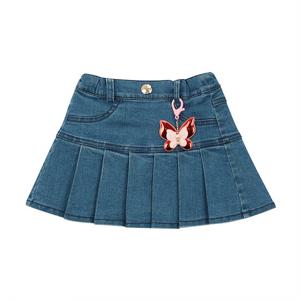 [프렌치캣(백)]Denim 주름 SK(Q31DAS110)