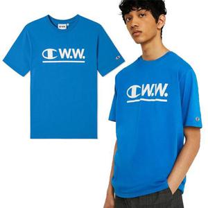 챔피온 X 우드우드 로고 반팔 티셔츠 211884 S18 BS073