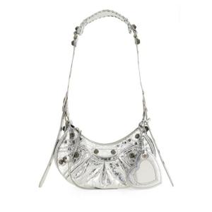 발렌시아가 여성 메탈릭 LE CAGOLE XS 호보백 671309_0GT3Y8122