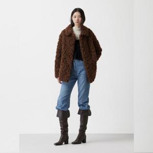 [쥬크]부클 페이크 퍼 하프 코트 (Z254PSF656)