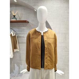 [페이지플린]노카라 똑딱이 스웨이드 자켓 F6AJP002