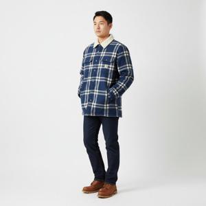 CARHARTT RELAXED FIT FLANNEL SHERPA-LINED SHIRT JAC (106354-DBL) (릴랙스 핏 플란넬 셰르파 라인드 셔츠 자켓)