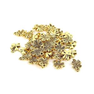 네잎클로버 골드 목걸이 키링 액세서리 팬던트 부자재 키링제작 네잎클로버팬던트 목걸이팬던트 키링 키링만들기