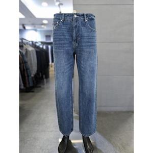 바쏘옴므 세이브존03 바쏘옴므 블루 청바지 워싱 스트레이트 데님 팬츠 WSAQA1PN86A