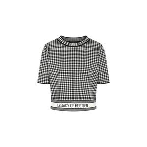 [제이제이 지고트]체크 레터링 크롭 풀오버 니트 GP3A1POJ11