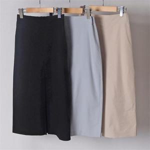 [강물처럼]빅사이즈사랑해요 D079L103 고어드밴딩코튼스커트 MO