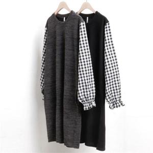 [강물처럼]빅사이즈사랑해요 3423L103 고방 소매 원피스 MN (674