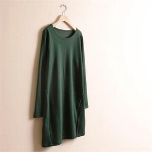 [강물처럼]빅사이즈사랑해요 0647RL103 긴팔미니지퍼원피스 MN (