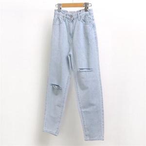 [강물처럼]빅사이즈사랑해요 5118L103 무릎 찢 연청 배기진 LO (