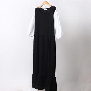 [강물처럼]빅사이즈사랑해요 D232L104 일자핏캉캉롱원피스 BE (6