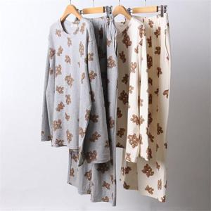 [강물처럼]빅사이즈사랑해요 D191L103 순면와이드곰돌이세트 LY