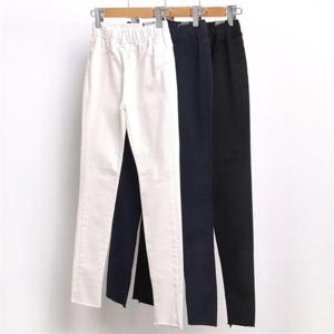 [강물처럼]빅사이즈사랑해요 4262L104 컷팅 면 스키니 팬츠 LO (