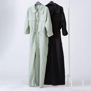 [강물처럼]빅사이즈사랑해요 E063L104 린넨반오픈점프슈트 CM (6