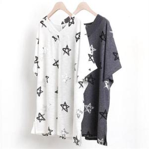 [강물처럼]빅사이즈사랑해요 2856L105 브이 스타 반팔티 MN (696