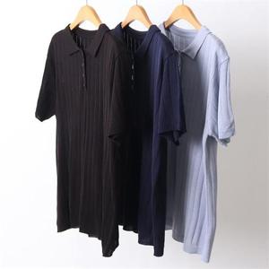 [강물처럼]빅사이즈사랑해요 D368L104 버튼골지반팔티셔츠 EB (6