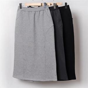 [강물처럼]빅사이즈사랑해요 B790L111 코튼기모밴딩절개치마 MN