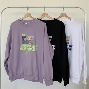 [강물처럼]빅사이즈사랑해요 G425L202 비커밍프린팅빅맨투맨 GO