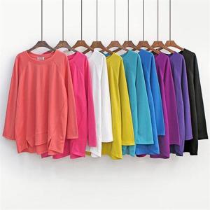 [강물처럼]빅사이즈사랑해요 E758L202 컬러나그랑절개티셔츠 BQ