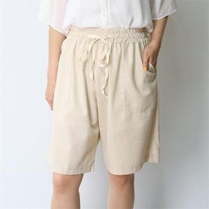 [강물처럼]빅사이즈사랑해요 E222L204 린넨밴딩심플5부팬츠 HG (