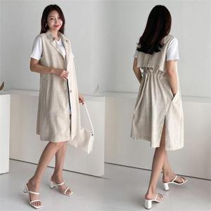 [강물처럼]위쉬몰 BN 옆트임카라린넨베스트(G738H206) 빅사이즈