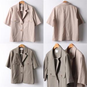 [강물처럼]위쉬몰 PE 린넨포켓버튼반팔자켓(I805H206) 빅사이즈