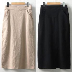 [강물처럼]위쉬몰 WW 베이직린넨롱스커트(5448H206) 빅사이즈 (8