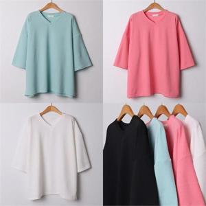 [강물처럼]위쉬몰 IL 겹브이넥리버풀7부티(G603H207) 빅사이즈 (