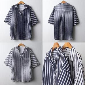 [강물처럼]위쉬몰 PE 핫플오픈카라반팔남방(J230H208) 빅사이즈