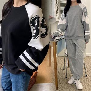 [강물처럼]위쉬몰 PO 89나그랑배색맨투맨(K323H209) 빅사이즈 (9